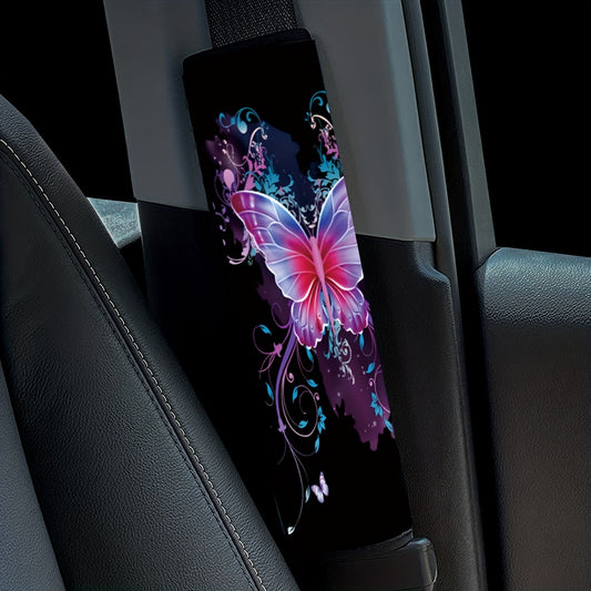 Flower Butterfly Print Car Shoulder Cover