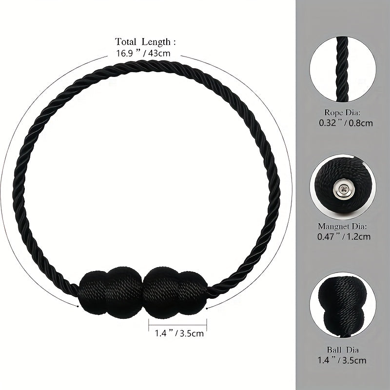 2pcs Magnetic Curtain Tieback Modern Curtain Holdback