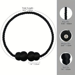 2pcs Magnetic Curtain Tieback Modern Curtain Holdback