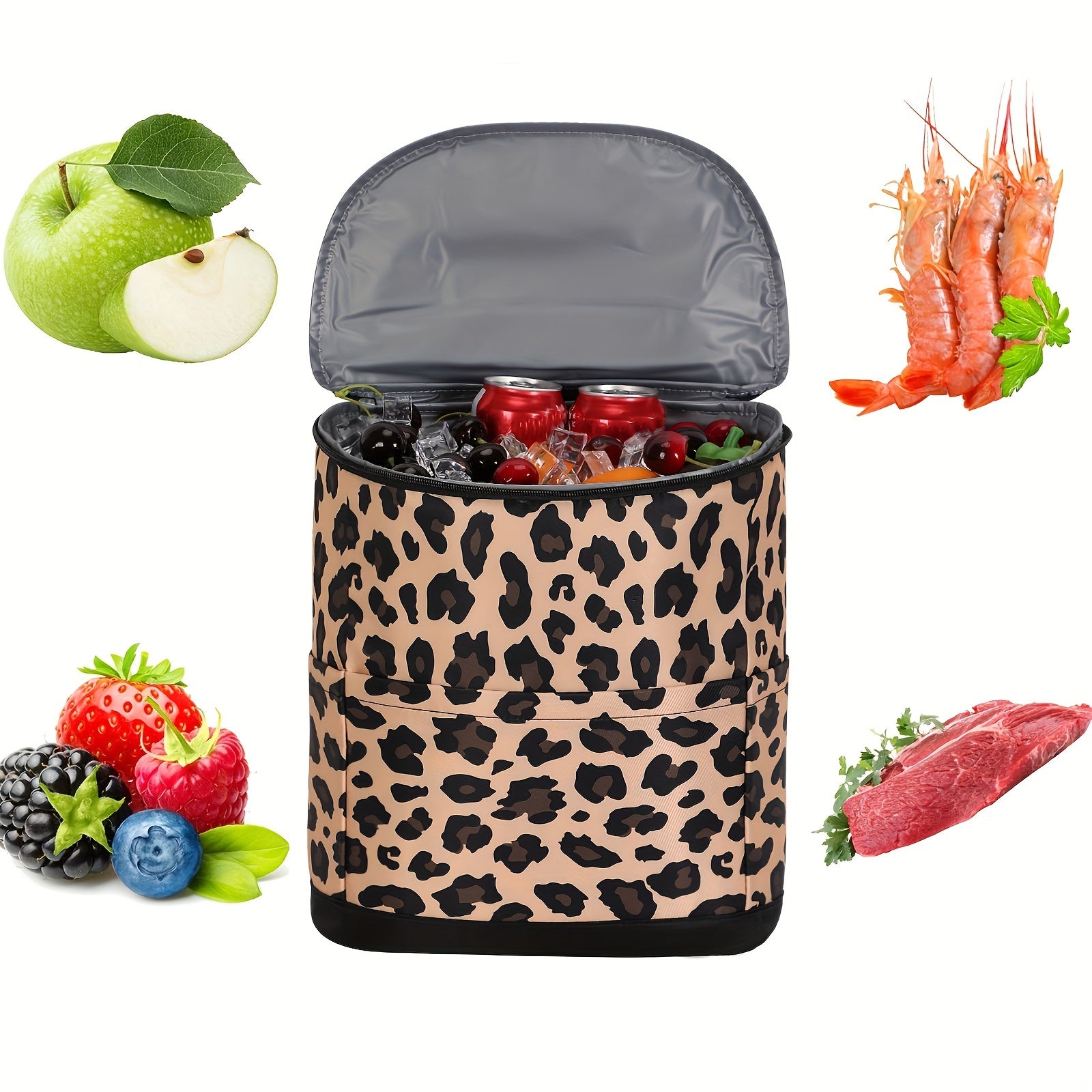 Women's Cooler Insulated Backpack Leakproof Lightweight Nylon Large Lunch Bag