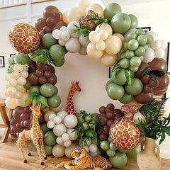 87pcs Brown Balloons in Various Sizes for Garland Arch Coffee Latex Balloon