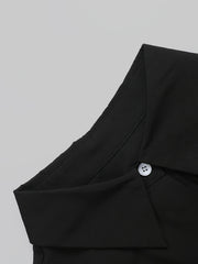  Casual Dress Women's Plus Solid Roll Up Sleeve Button Up Shirt Dress