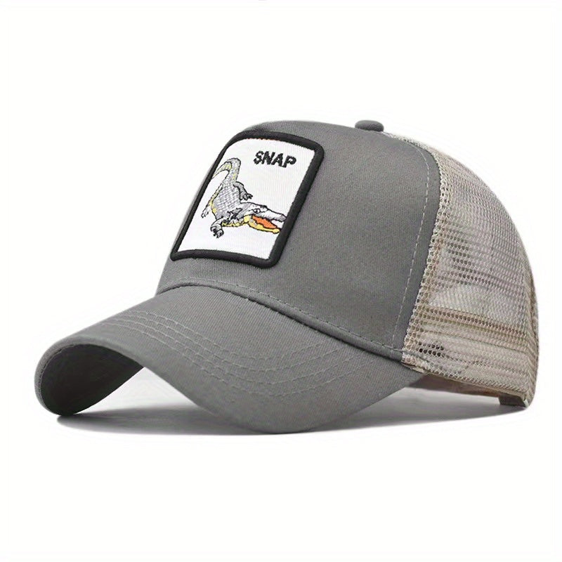 Spring Animal Embroidery Mesh Cap Baseball Hat Hip hop Cap