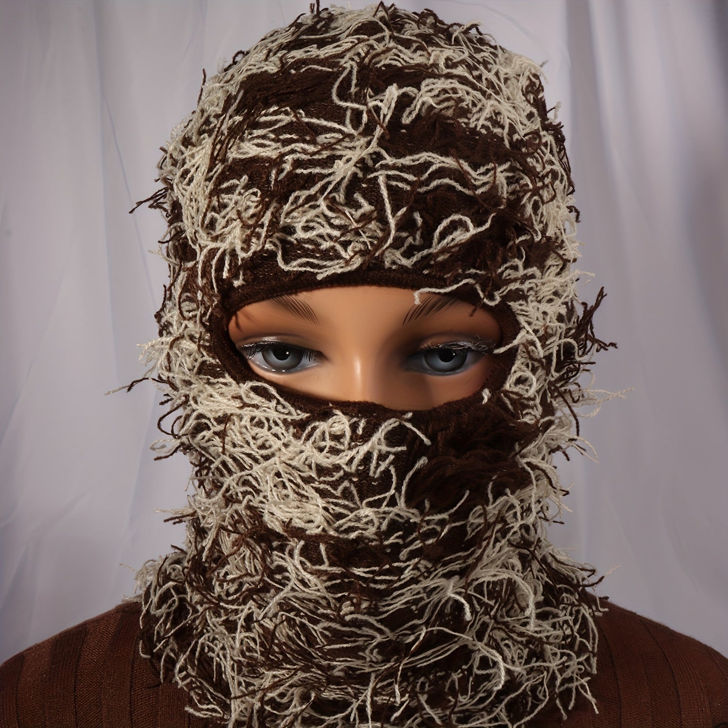 Y2K Distressed Balaclava Mask Windproof Thermal Ski Mask