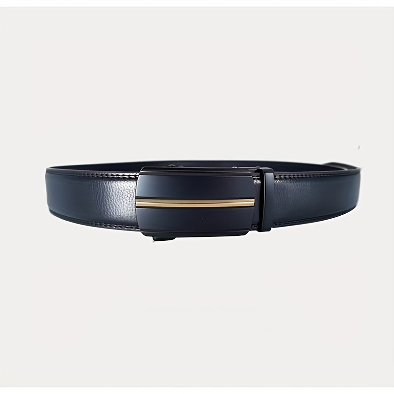 Men's Leather Business Belt Automatic Buckle Belts