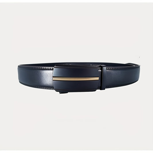 Men's Leather Business Belt Automatic Buckle Belts