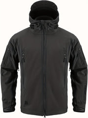 Men's Waterproof Hooded Tactical Jacket Windproof Warm Zip Pocket Jacket