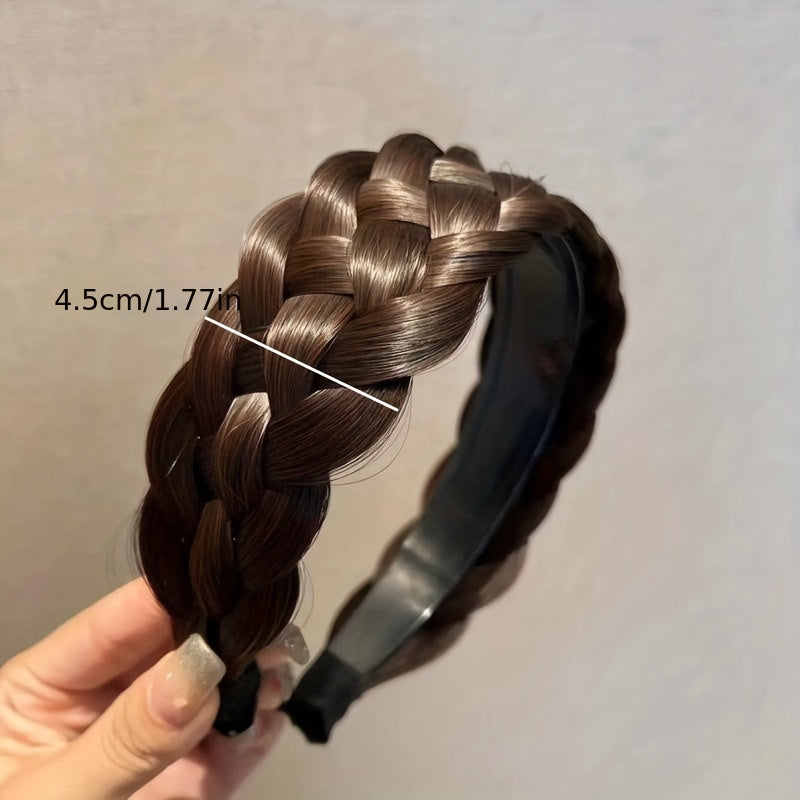 Wide Twist Wig Headbands Fishbone Braids Hairbands Hair Styling Headwear Gift