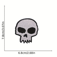 9pcs Skull Iron On Patches Sew On Embroidered Applique Repair Patch DIY Crafts