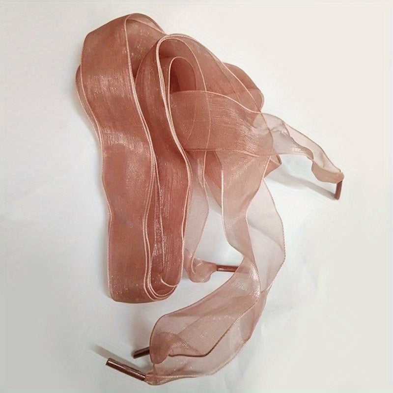 1pc Lace Chiffon Shoelace Silk Versatile Ice Cream Shoelace