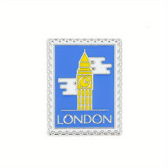 Zinc Alloy Landmark Brooch London Paris Rome