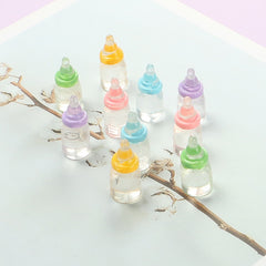 10pcs Mini 3D Milk Bottles & 5 Combinations DIY Decorations for Doll Houses OB11