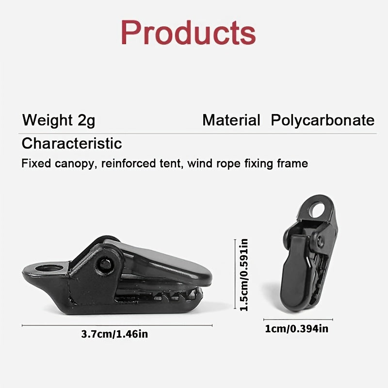 5pcs Outdoor Tent Hooks Windproof Clips Crocodile For Fixing Tent