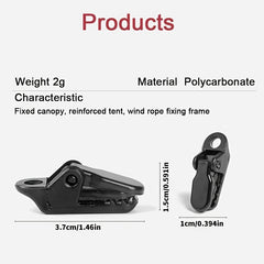 5pcs Outdoor Tent Hooks Windproof Clips Crocodile For Fixing Tent