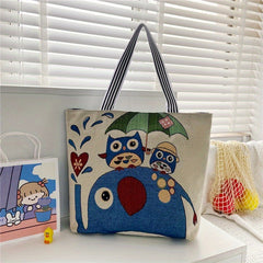Animal Pattern Large Capacity Cartoon Shoulder Bag