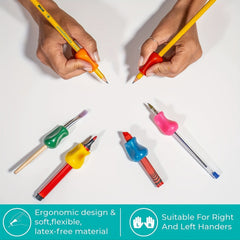 2 Colored Silicone Pen Grips - Writing Aid for Improving Posture