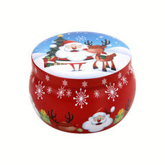 Metal Christmas Candy Jar Creative Biscuits Candle Fragrance Box