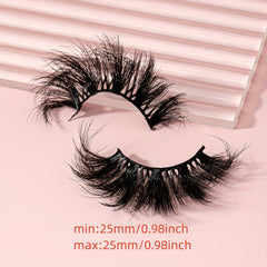 8 Pairs 25mm False Eyelashes Cat Eye Fluffy Faux Mink Lashes 9D