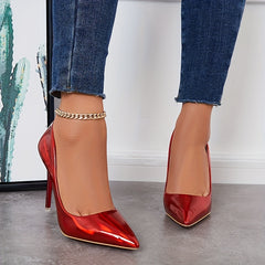 Women's Laser High Heels Slip On Stiletto Pumps