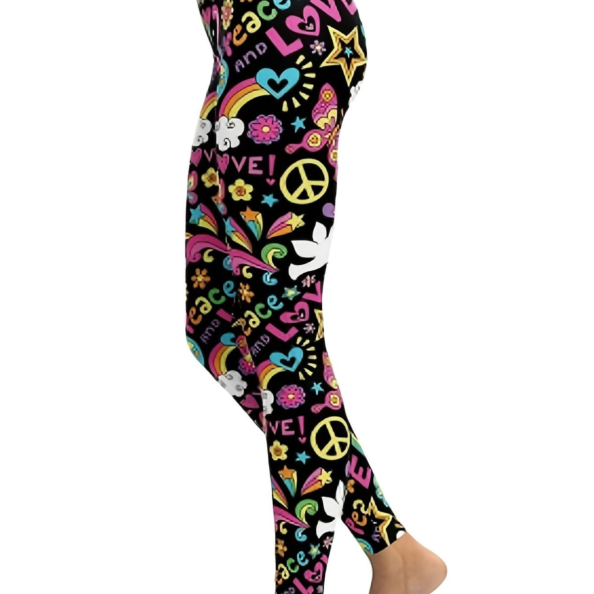 Cartoon Print High Waist Leggings for Women