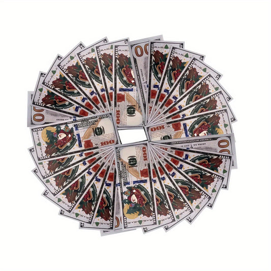Christmas Paper Money Fan 100-600pcs Festive Santa Snowflakes Gift Boxes