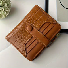 Crocodile Print Clutch Wallet Card Case Coin Purse