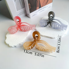 3pcs Gradient Hair Claw Sweet Nonslip Ponytail Holder Women Girls Hair Clip