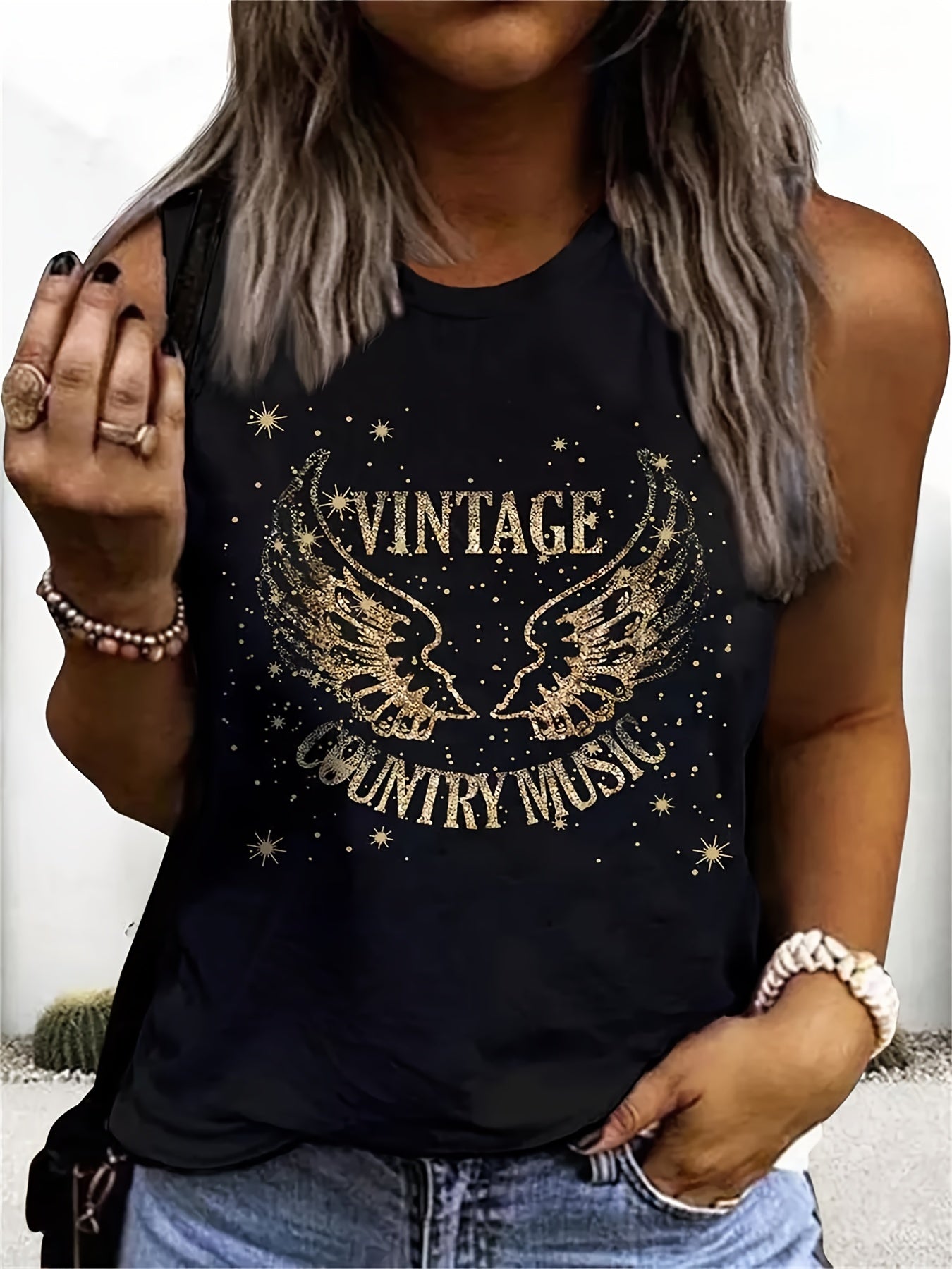 Vintage Music Tank Top Women's Clothing