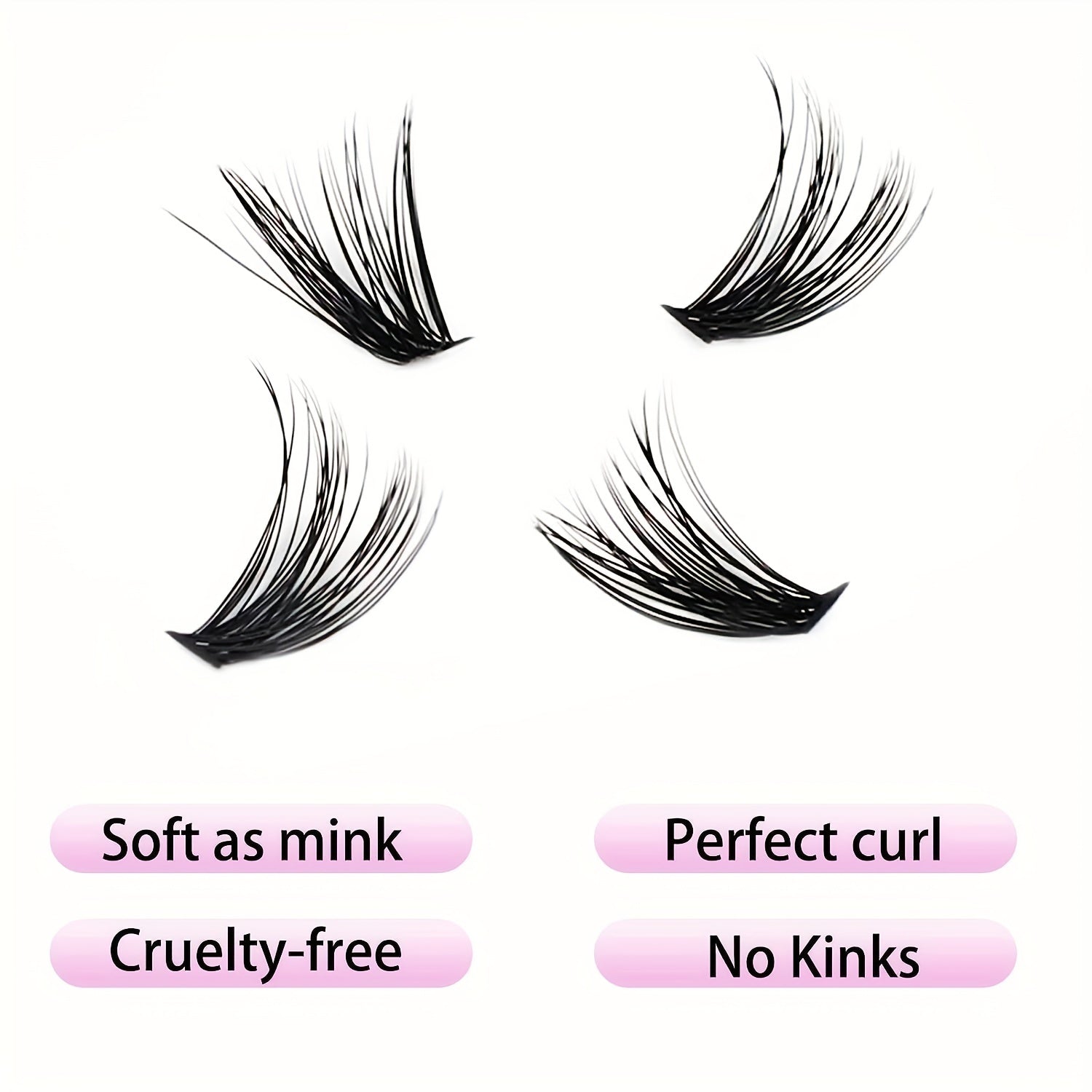 240pcs 40D DIY D Curling Individual Faux Mink False Eyelashes 0 07 9 16mm