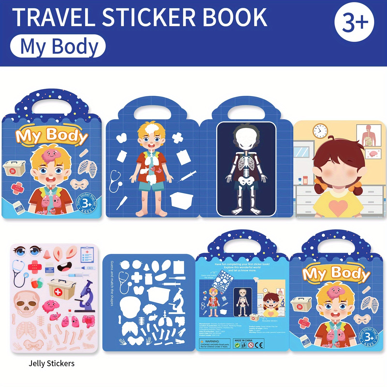 Toddlers Reusable Busy Books with Animal Scenes