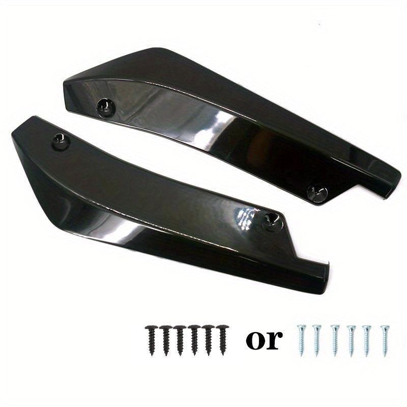 2pcs Car Bumper Surround Carbon Fiber Rear Lip Corner Anti Collision Spoiler