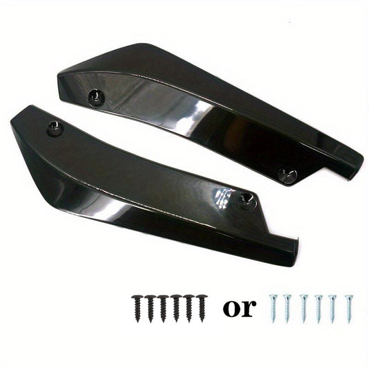 2pcs Car Bumper Surround Carbon Fiber Rear Lip Corner Anti Collision Spoiler