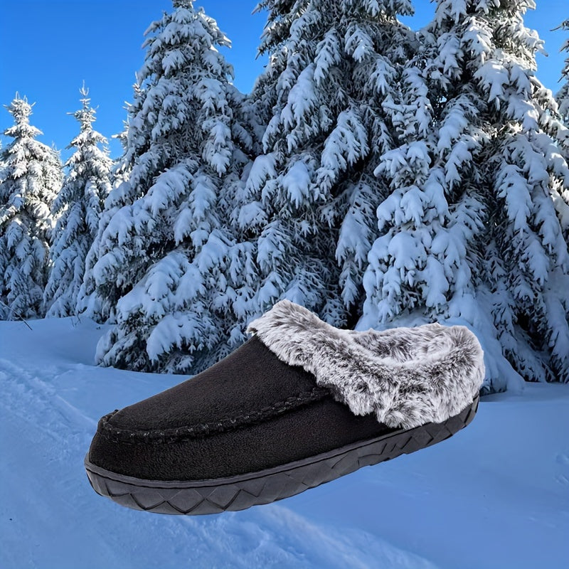 Women's Winter Plush Moccasin House Slippers Memory Foam Indoor Shoes
