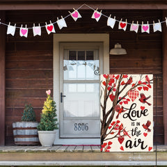 Valentine Floral Garden Flag Double Sided Red Anniversary Yard Outdoor Flag
