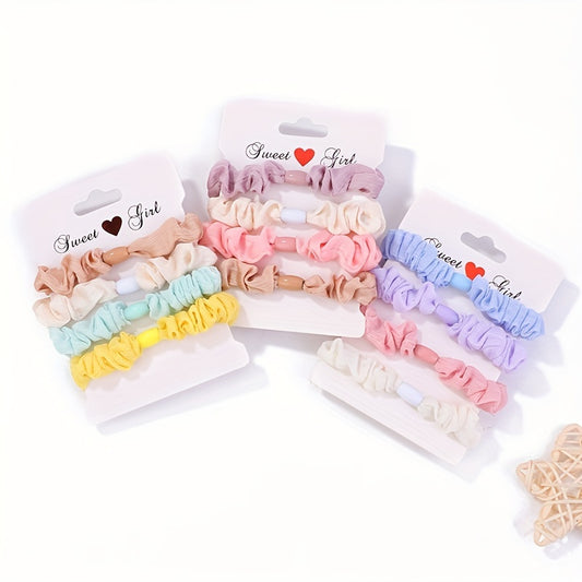 4pcs Colorful Hair Ties Decorative Hair Accessories Set for Baby Girls