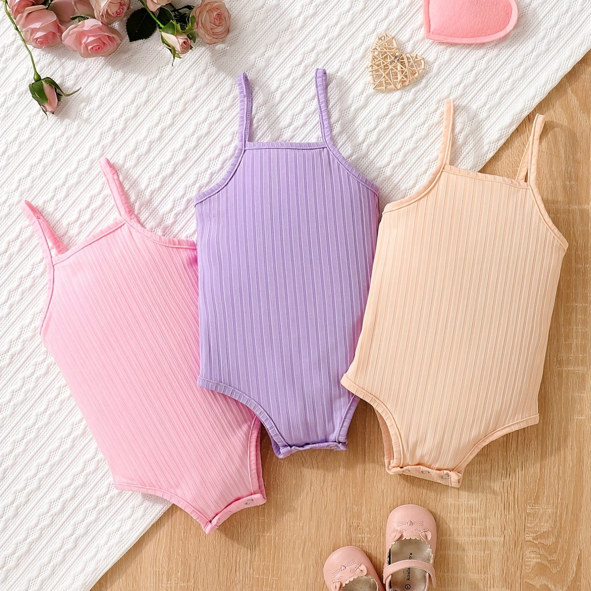 3pc Cami Onesie & Casual Comfort for Baby Girls