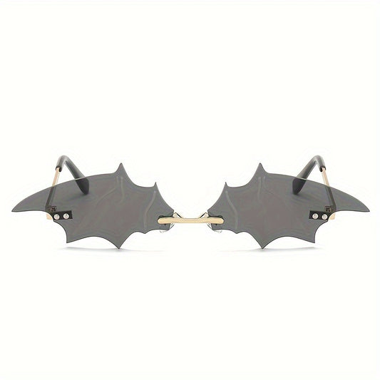 Bat Wings Lens Metal Frame Sunglasses for Christmas Halloween Party