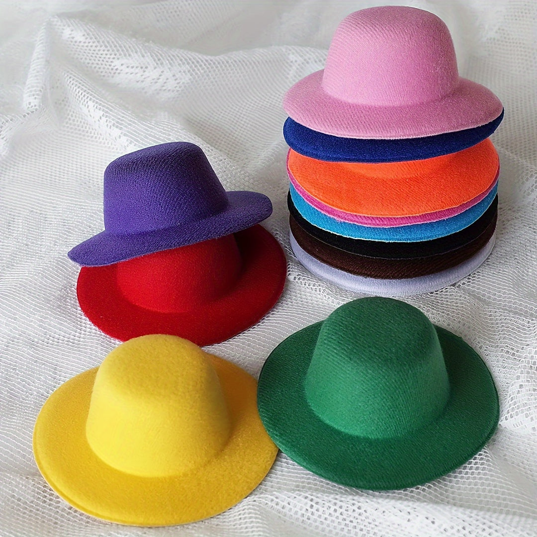 12 Mini Formal Hats DIY Craft for Hair Accessories 3-9 Inches