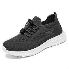 Soft Thick Sole Shock Absorption Flying Woven Shoes Lightweight