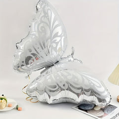 5pcs Silvery Butterfly Balloon Wedding Birthday Decor