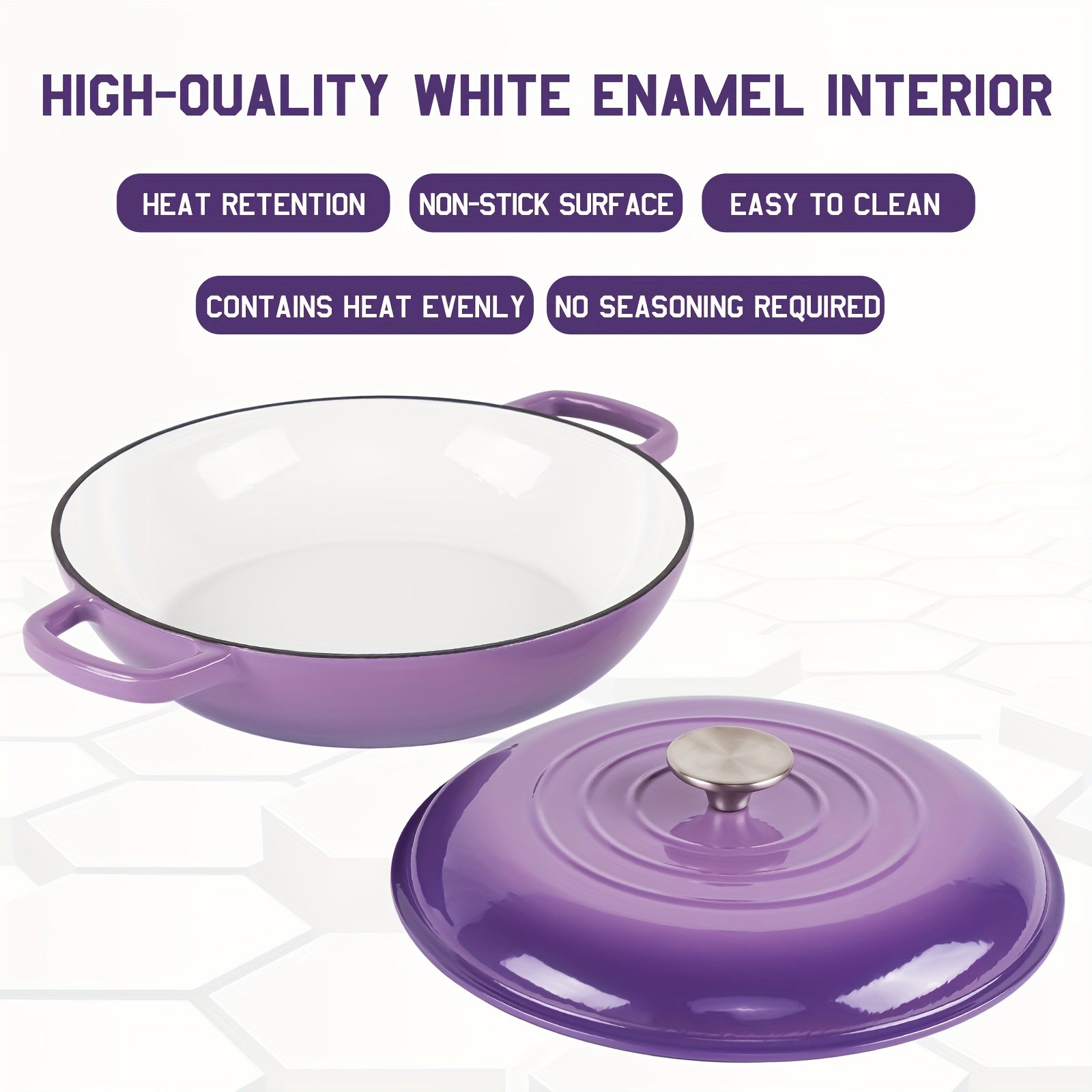 Enameled Cast Iron Dutch Oven Cooking Pot with Lid
