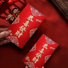 6pcs Matte Frosted Red Envelopes Lucky Money Holiday Chinese New Year