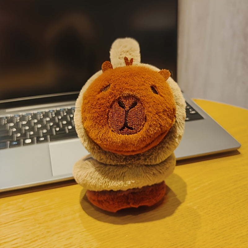 Cute Cartoon Capybara Plush Earmuffs for Adults