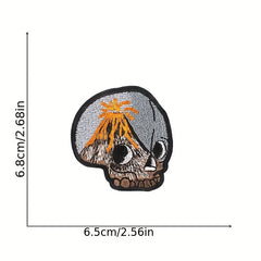 9pcs Skull Iron On Patches Sew On Embroidered Applique Repair Patch DIY Crafts