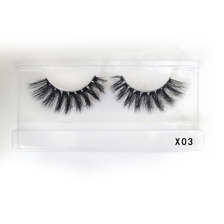 Soft and Natural 3D Mink False Eyelashes Bulk Pack with Carrying Case