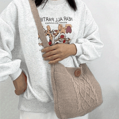Japanese Style Crochet Crossbody Bag for Women