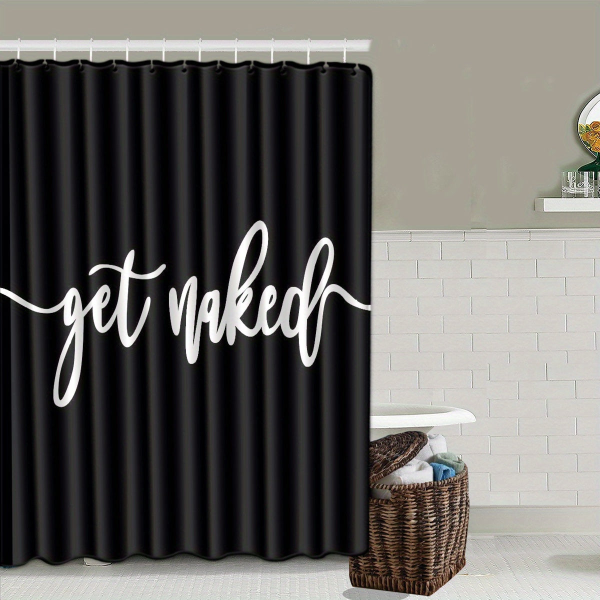 Water Resistant Shower Curtain Set