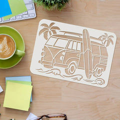 Reusable Surf Car Stencils Palm Trees Wave Painting Stencils