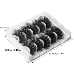 5 Pairs Crisscross Faux Mink Lashes Thick False Eyelashes Extension for Party
