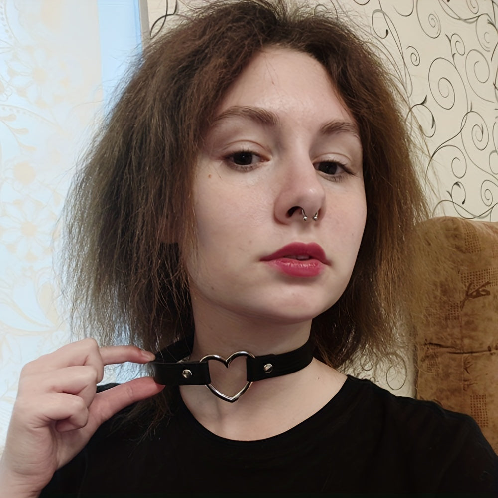 PU Leather Choker Punk Gothic Style Necklace